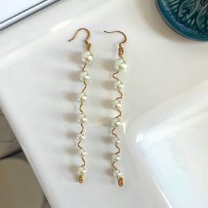 Faux pearl earrings